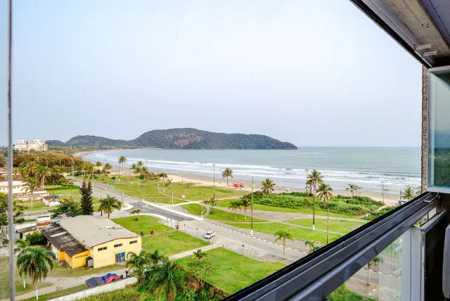 Vista da varanda para a praia do Indaiá